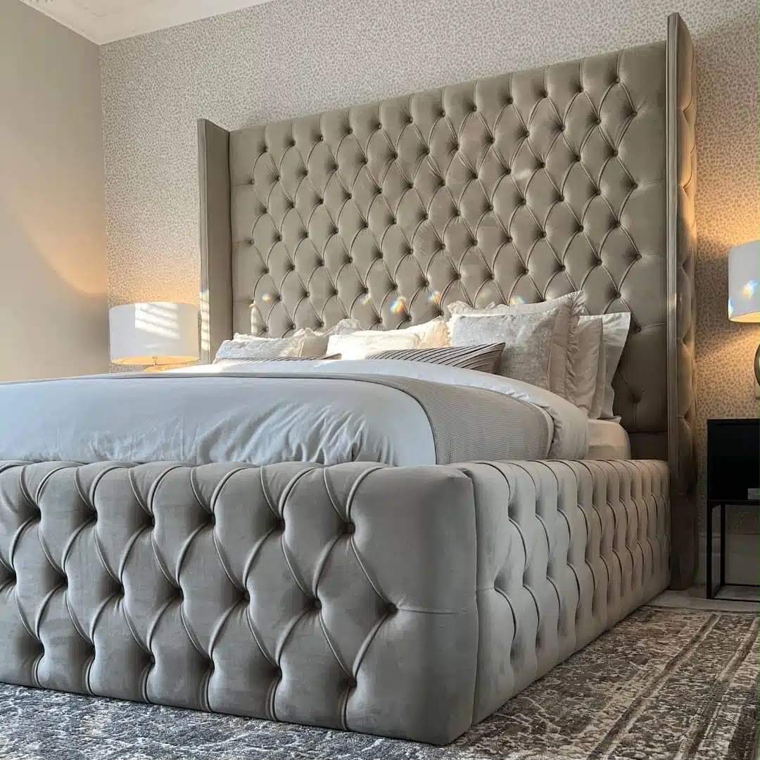 2026 Milan bed frame with chesterfield side optional storage - Image 3