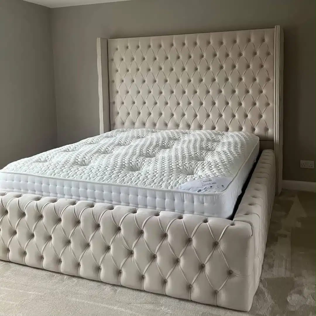 2026 Milan bed frame with chesterfield side optional storage - Image 2